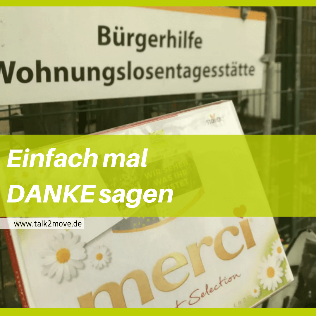 talk2move Blog - einfach mal Danke sagen - soziales Engagement