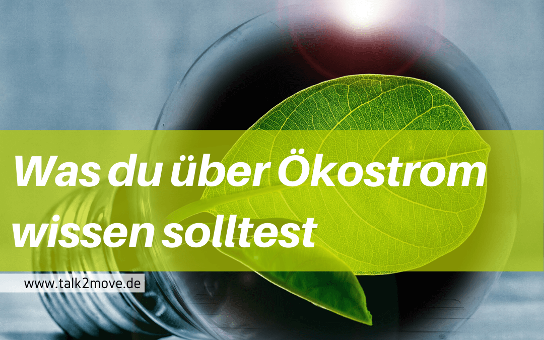 talk2move Blog - was du über Ökostrom wissen solltest