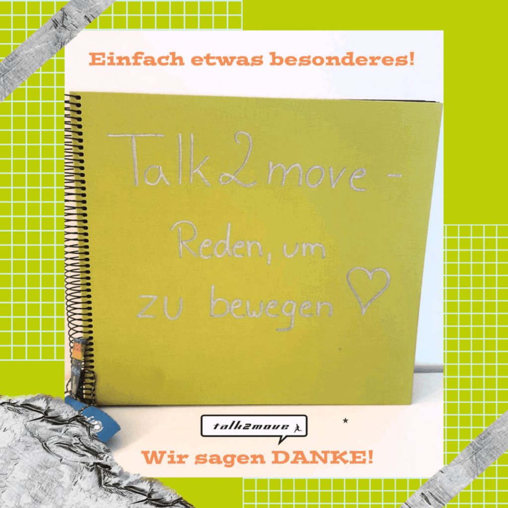 talk2move sagt Danke - Fundraiser erstellen ein Fotobuch für talk2move